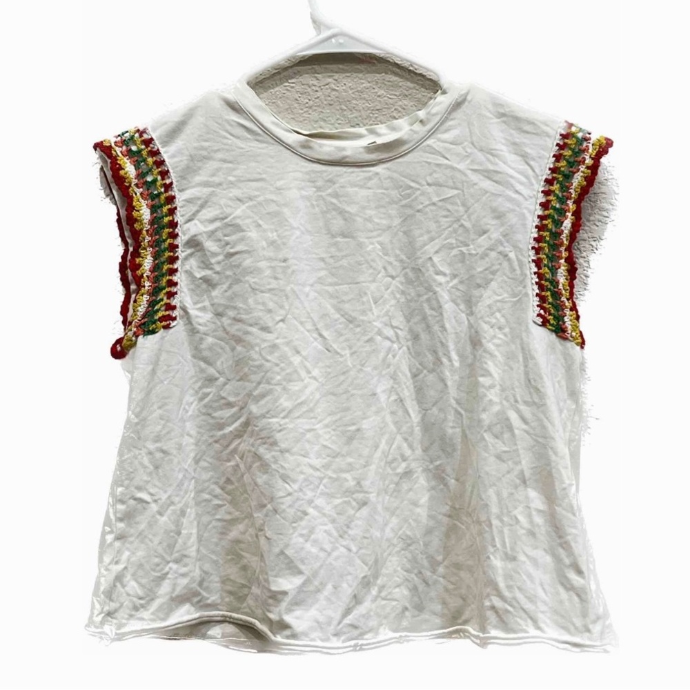 Altar’d State white crochet sleeve top